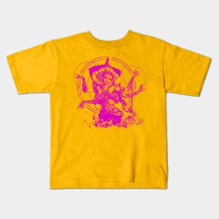 Kali Goddess Magenta Ink Transparent Kids T-Shirt